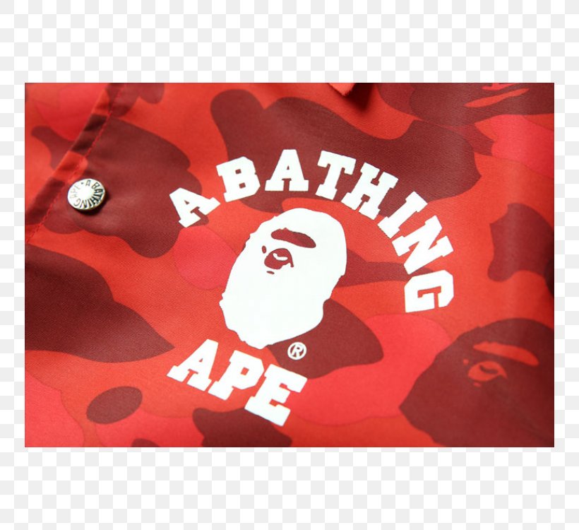 A Bathing Ape Red X-Large Brand Jacket, PNG, 750x750px, Bathing Ape, Blue, Brand, Camouflage, College Download Free