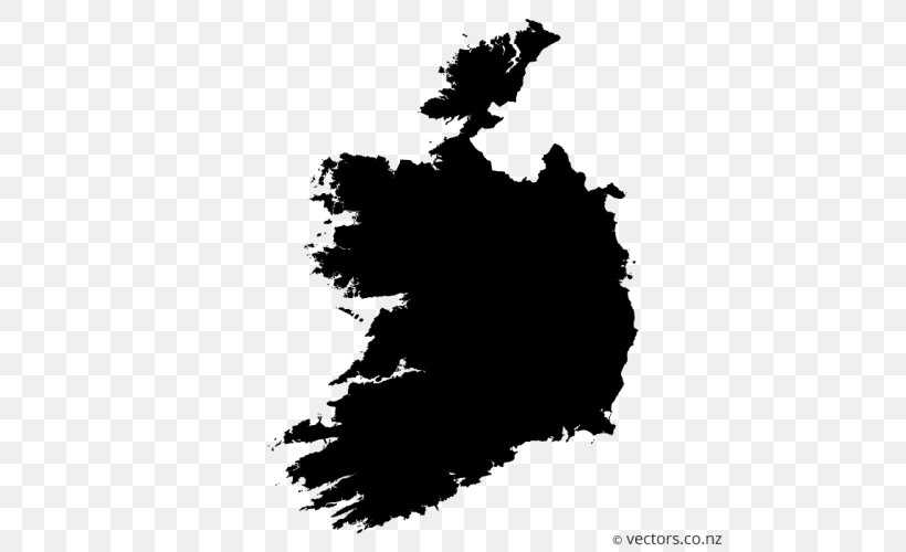 Ireland Blank Map Royalty-free, PNG, 500x500px, Ireland, Black, Black And White, Blank Map, Flag Of Ireland Download Free