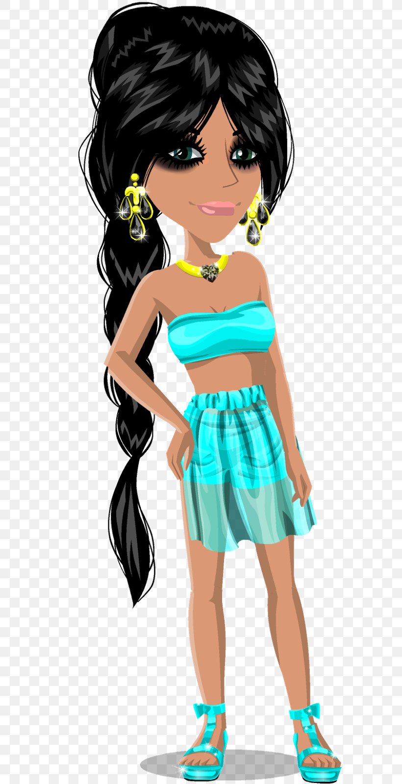 MovieStarPlanet Game Hairstyle Black Hair, PNG, 575x1600px, Watercolor, Cartoon, Flower, Frame, Heart Download Free