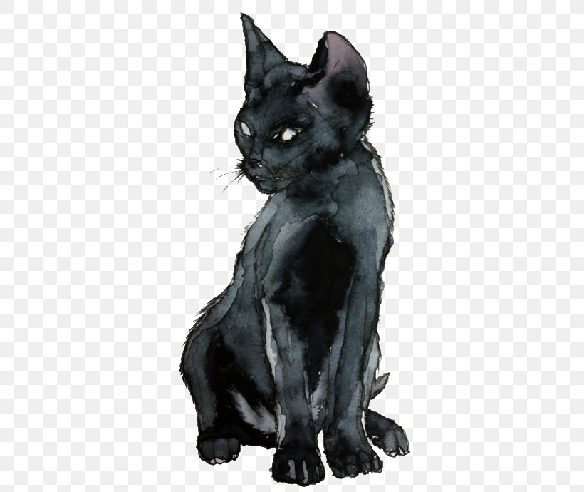 Kitten Sphynx Cat Black Cat Watercolor Painting Drawing, PNG, 364x690px, Kitten, American Wirehair, Art, Asian, Black Download Free