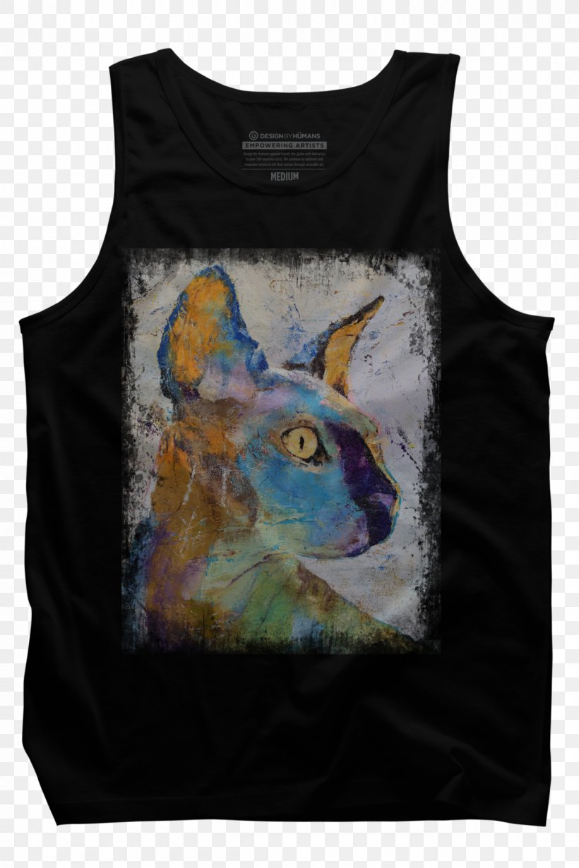 Sphynx Cat Art T-shirt Sphinx Greeting & Note Cards, PNG, 1200x1800px, Sphynx Cat, Active Tank, Art, Artist, Breed Download Free