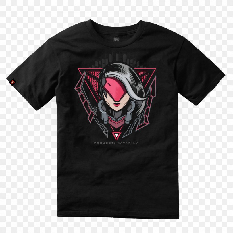 T-shirt League Of Legends Clothing Riot Games, PNG, 1000x1000px, Tshirt, Black, Brand, Champion, Clothing Download Free