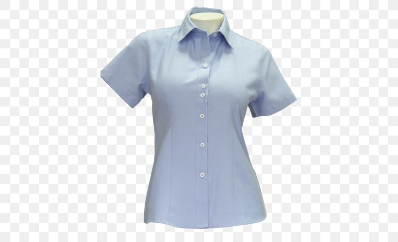 Blouse T-shirt Polo Shirt Golf, PNG, 500x500px, Blouse, Blue, Button, Clothing, Collar Download Free