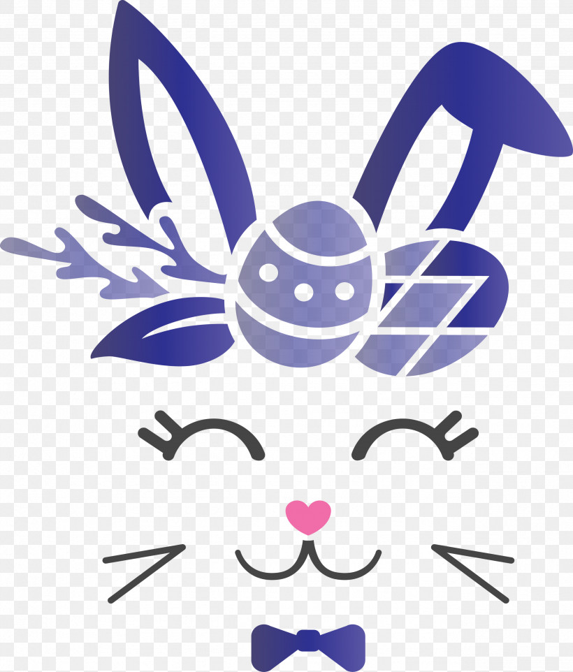 Easter Bunny Easter Day Cute Rabbit, PNG, 2557x3000px, Easter Bunny, Cartoon, Cute Rabbit, Easter Day, Purple Download Free