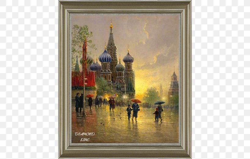 Watercolor Painting Red Square Landscape Painting, PNG, 522x522px, Painting, Art, Artist, Artwork, Fukei Download Free