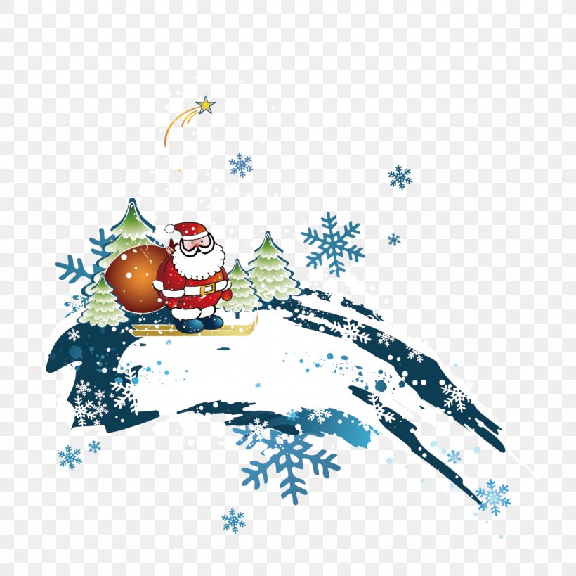 Santa Claus Christmas Snow Clip Art, PNG, 1181x1181px, Santa Claus, Area, Art, Bird, Branch Download Free
