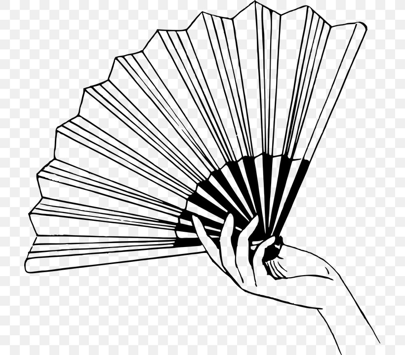 Hand Fan Paper Clip Art, PNG, 721x720px, Hand Fan, Black And White, Can Stock Photo, Ceiling, Ceiling Fans Download Free