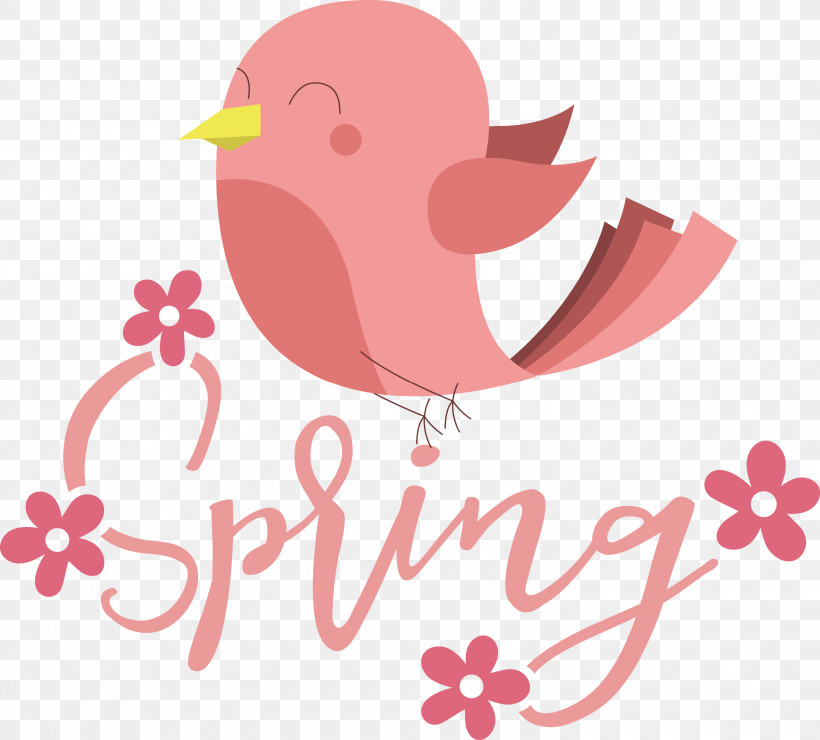 Spring Bird, PNG, 3000x2709px, Spring, Bird, Birds, Cartoon, Flower Download Free