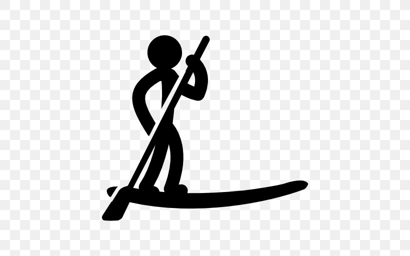Standup Paddleboarding Surfing Surfboard Sport, PNG, 512x512px, Standup Paddleboarding, Balance, Black And White, Description, Joint Download Free