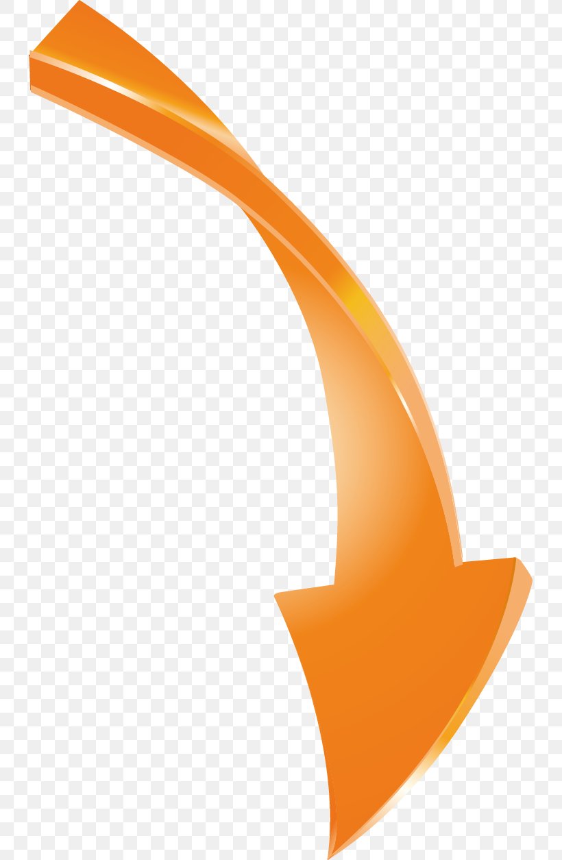 Arrow Euclidean Vector Icon, PNG, 735x1255px, Symbol, Orange, Product Design Download Free