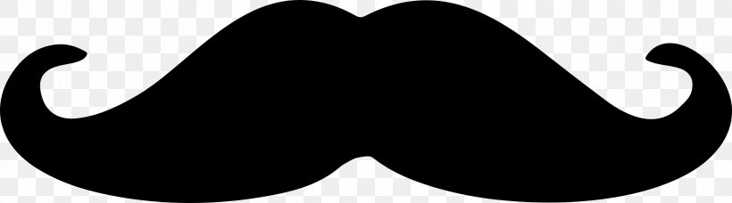 Handlebar Moustache Clip Art, PNG, 2400x670px, Moustache, Beard, Black, Black And White, Cartoon Download Free