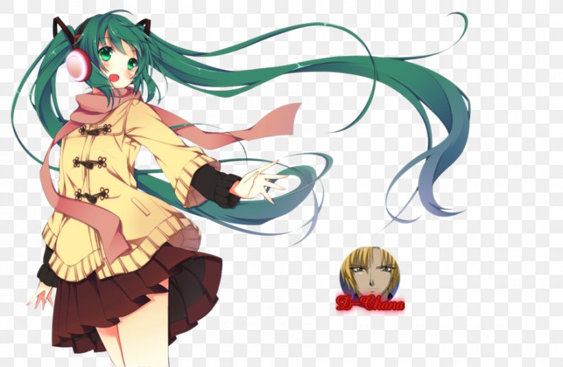 Hatsune Miku Desktop Wallpaper Image Vocaloid, PNG, 900x587px, Watercolor, Cartoon, Flower, Frame, Heart Download Free