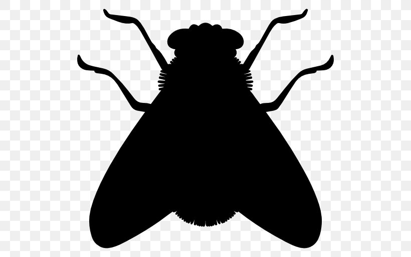 Insect Silhouette Fly, PNG, 512x512px, Insect, Artwork, Black And White, Butterfly, Fly Download Free