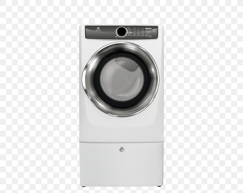 Clothes Dryer Electrolux Washing Machines Home Appliance Steam, PNG, 632x650px, Clothes Dryer, Cubic Foot, Electricity, Electrolux, Electrolux Efme517s Download Free