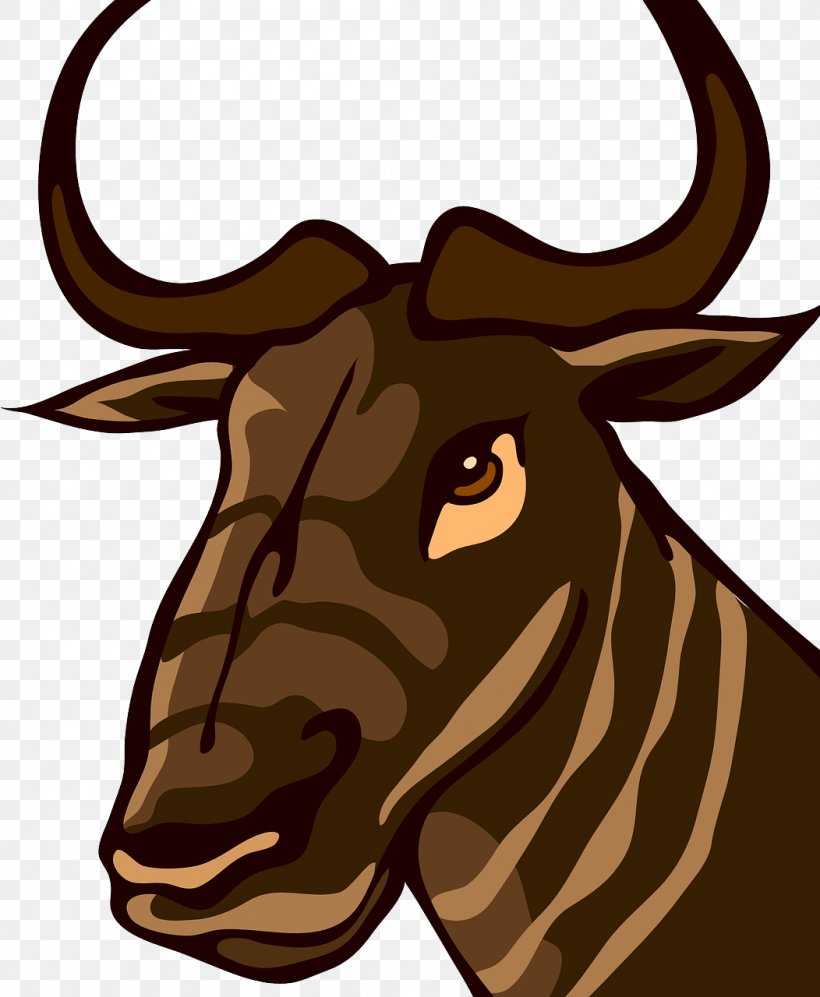 Wildebeest Giraffe Antelope Animal Clip Art, PNG, 1052x1280px, Wildebeest, Animal, Antelope, Cattle Like Mammal, Fauna Download Free