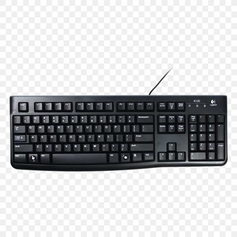 Computer Keyboard Computer Mouse Logitech K120 Logitech Unifying Receiver, PNG, 1200x1200px, Computer Keyboard, Computer, Computer Component, Computer Hardware, Computer Mouse Download Free