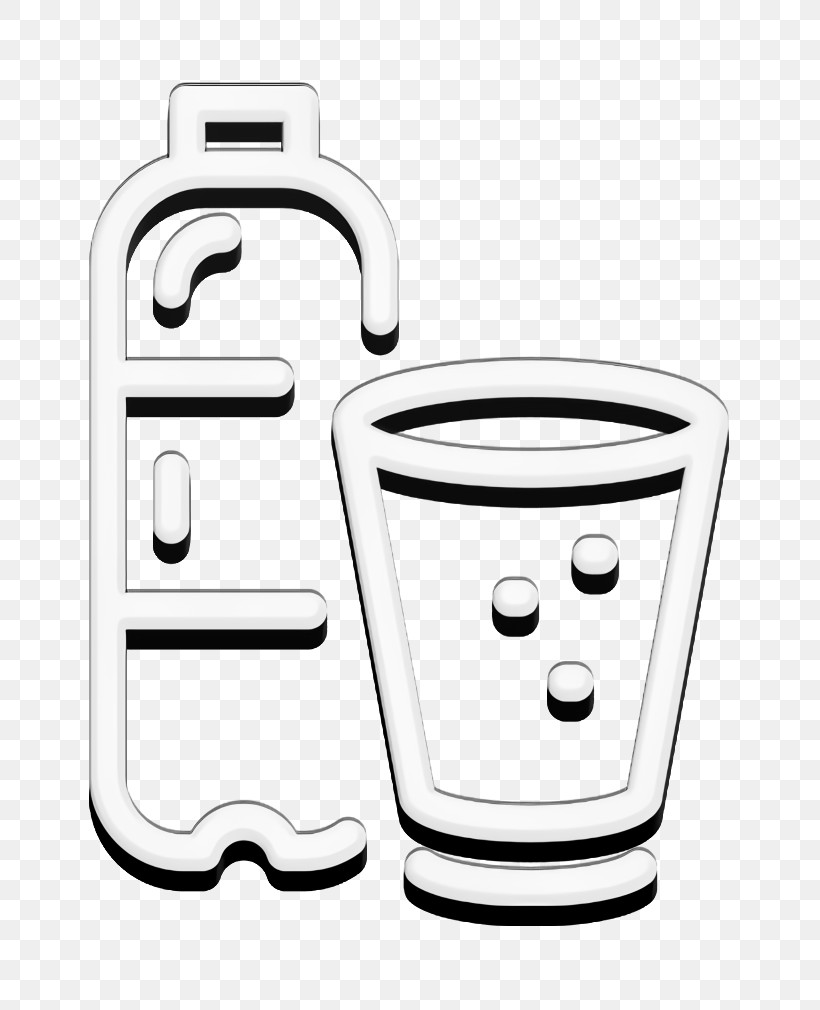 Drink Water Icon Wellness Line Craft Icon Cup Icon, PNG, 766x1010px, Wellness Line Craft Icon, Black, Black And White, Cup Icon, Line Art Download Free