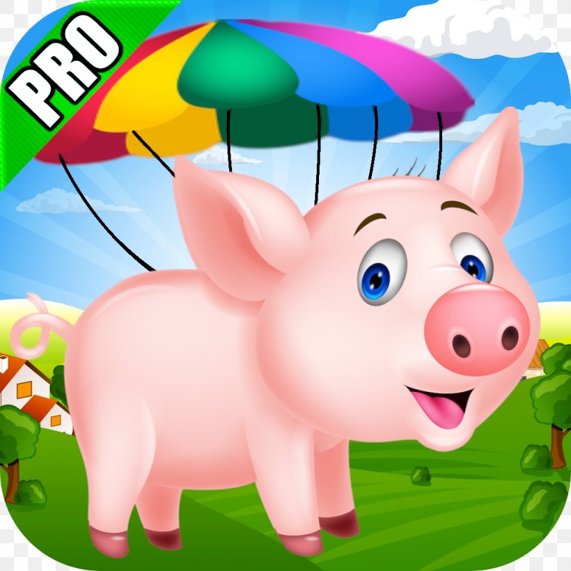 Pig Snout Livestock, PNG, 1024x1024px, Pig, Animal, Cartoon, Grass, Livestock Download Free