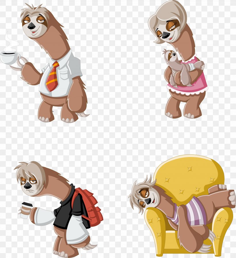 Sloth Royalty-free Clip Art, PNG, 5037x5512px, Sloth, Animal Figure, Carnivoran, Cartoon, Couch Download Free
