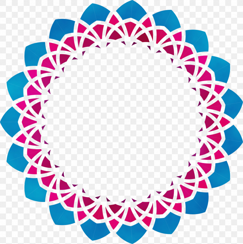 Doily Turquoise Aqua Teal Pink, PNG, 2989x3000px, Circle Frame, Aqua, Circle, Doily, Linens Download Free