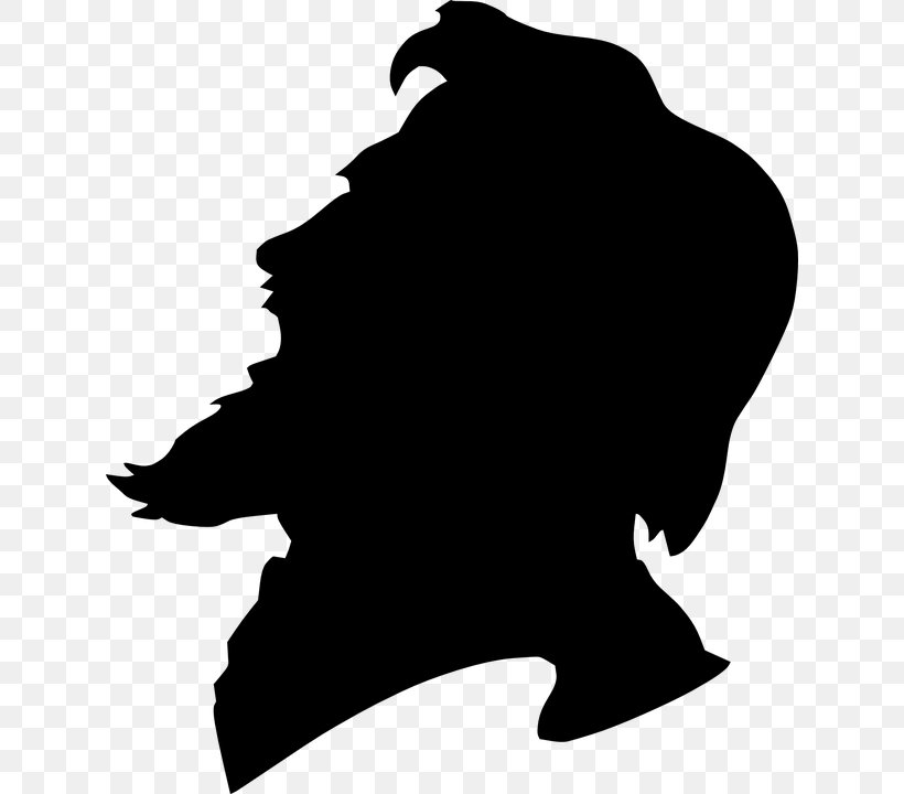 Silhouette Beard Clip Art, PNG, 628x720px, Silhouette, Beak, Beard, Black, Black And White Download Free