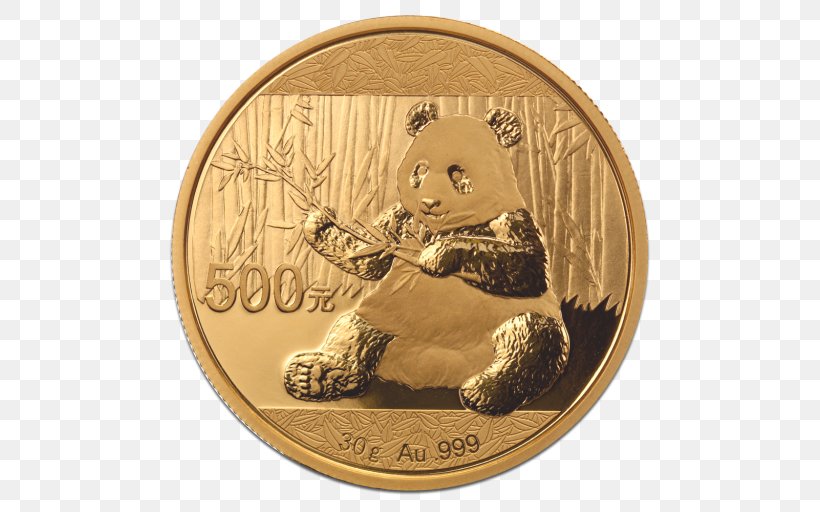 Bullion Coin Chinese Gold Panda Gold Coin, PNG, 512x512px, Coin, Bullion, Bullion Coin, Chinese Gold Panda, Chinese Silver Panda Download Free
