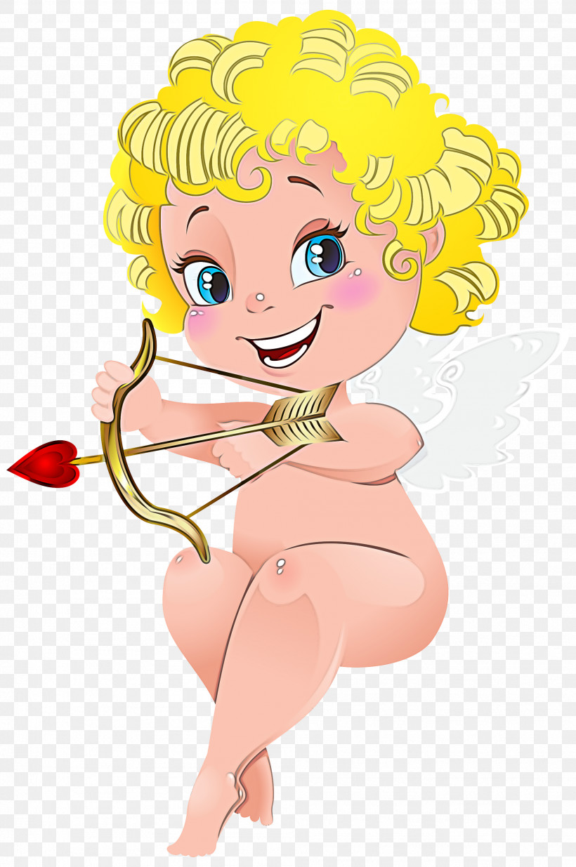 Cartoon Blond Finger Smile Cupid, PNG, 1991x2999px, Cartoon, Blond, Cupid, Finger, Smile Download Free