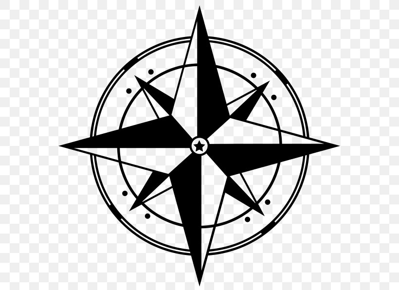 Compass Rose Clip Art, PNG, 700x596px, Compass Rose, Area, Black And White, Compass, Drawing Download Free