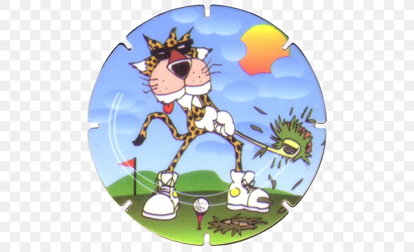 Milk Caps Golf Flippo's Kid's Playground And Cafe Chester Cheetah, PNG, 500x500px, Milk Caps, Cartoon, Chester Cheetah, Christmas Ornament, Fictional Character Download Free