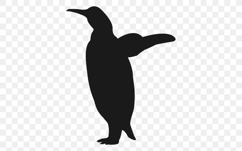 Penguin Silhouette, PNG, 512x512px, Penguin, Beak, Bird, Black And White, Fauna Download Free