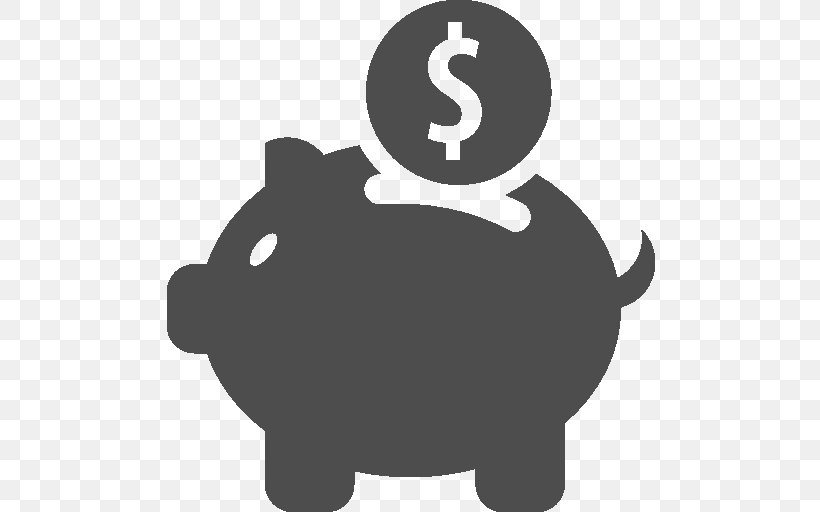 Piggy Bank Currency Saving, PNG, 512x512px, Piggy Bank, Bank, Black And White, Cattle Like Mammal, Coin Download Free