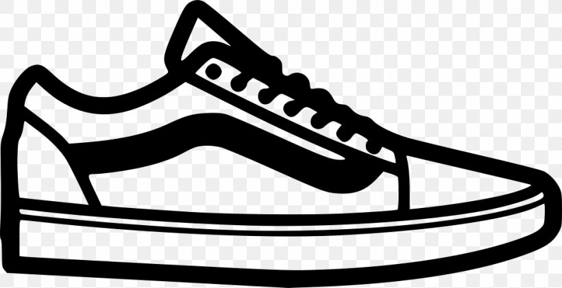 Vans Skate Shoe Clip Art, PNG, 980x504px, Vans, Area, Artwork, Black, Black And White Download Free