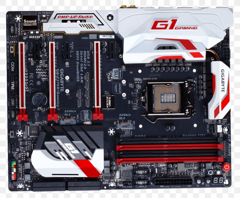 Z170 Premium Motherboard Z170-DELUXE Intel LGA 1151 GIGABYTE GA-Z170X-Gaming 7, PNG, 1000x825px, Z170 Premium Motherboard Z170deluxe, Atx, Computer, Computer Component, Computer Cooling Download Free