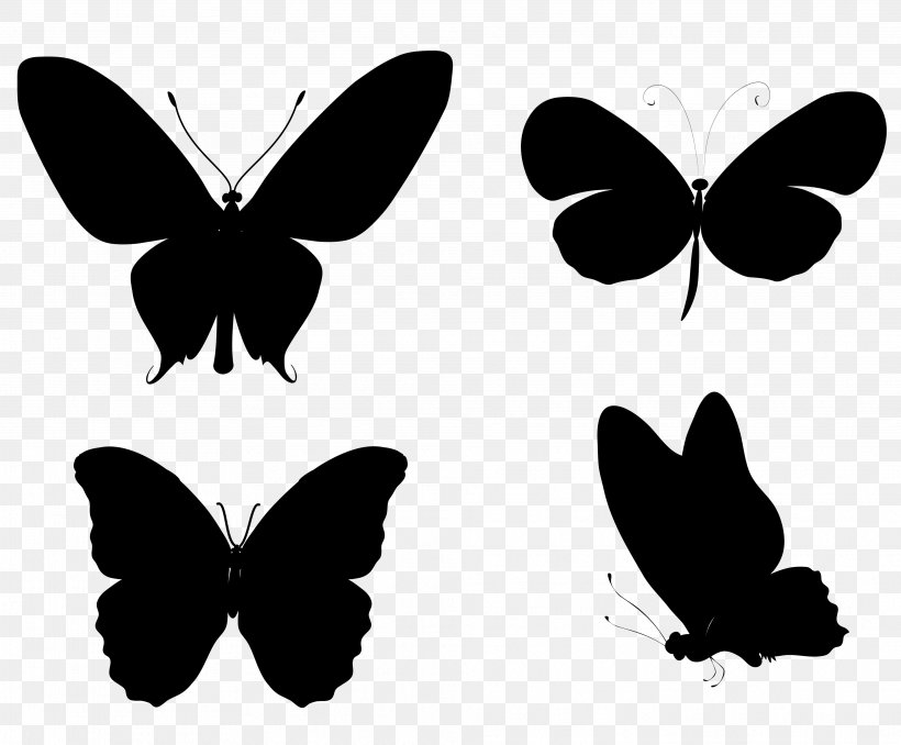 Monarch Butterfly Insect Silhouette Drawing, PNG, 3941x3261px, Monarch Butterfly, Black And White, Blackandwhite, Borboleta, Brushfooted Butterflies Download Free