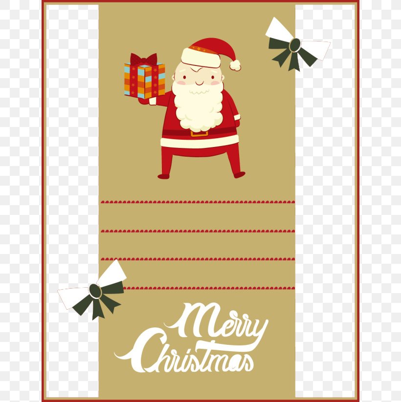 Santa Claus Christmas Greeting & Note Cards Poster Illustration, PNG, 650x823px, Santa Claus, Art, Banner, Cartoon, Christmas Download Free