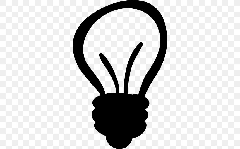 Incandescent Light Bulb Lighting, PNG, 512x512px, Incandescent Light Bulb, Black And White, Electric Light, Electricity, Hand Download Free