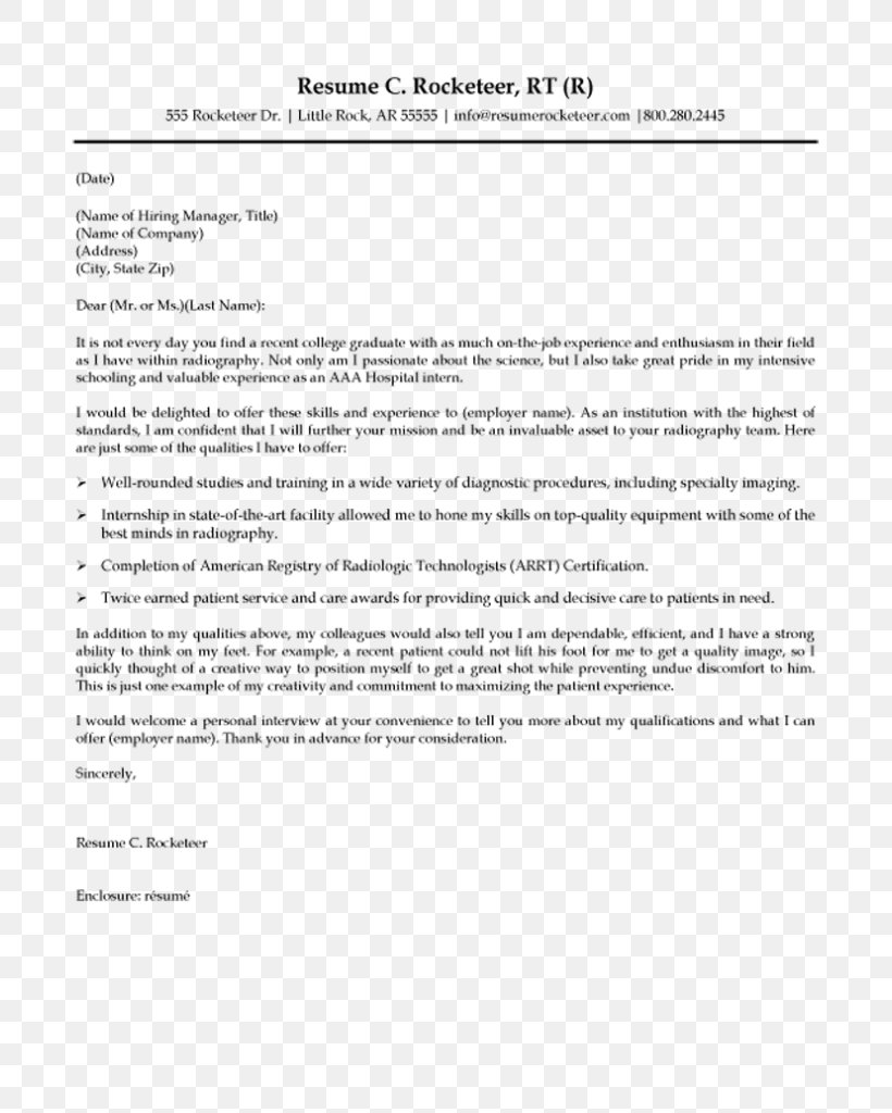 Resume Cover Letter For X Ray Tech