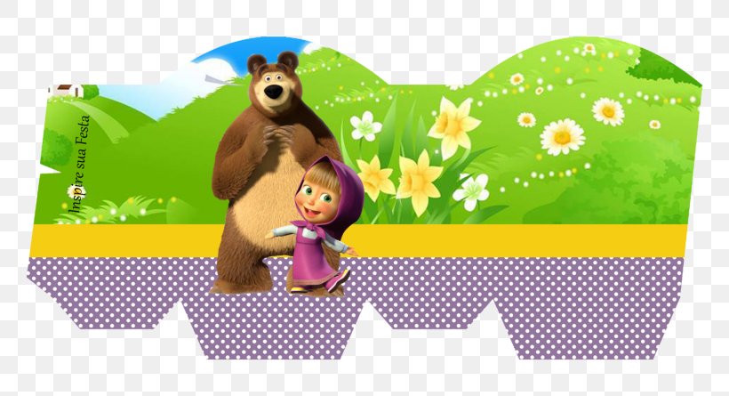 Bear Masha Party Convite Paper, PNG, 800x445px, Watercolor, Cartoon, Flower, Frame, Heart Download Free