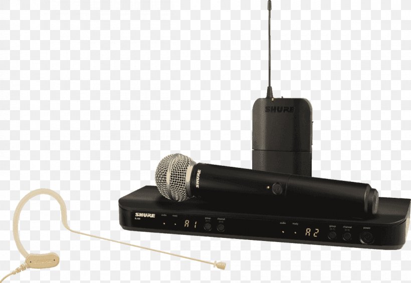 Microphone Shure SM58 Wireless System, PNG, 1200x828px, Microphone, Audio, Audio Equipment, Dual, Electronics Download Free