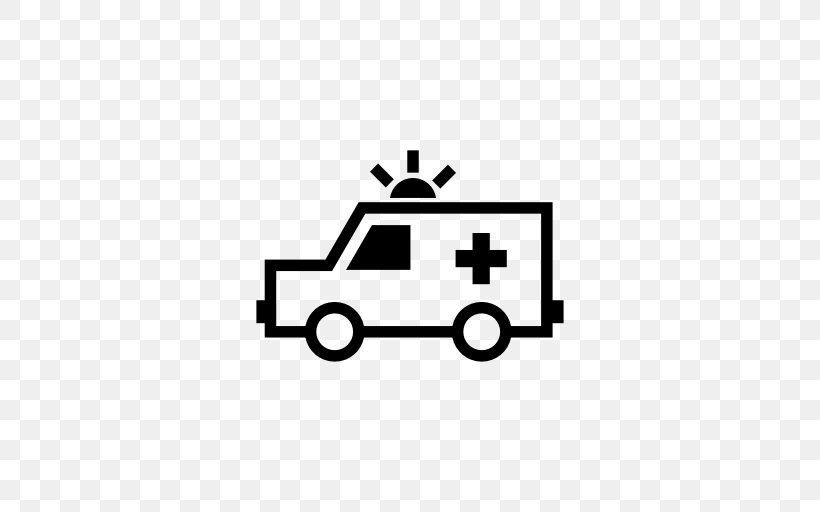 Ambulance Emergency Medical Services Clip Art, PNG, 512x512px, Ambulance, Area, Black And White, Brand, Emergency Download Free