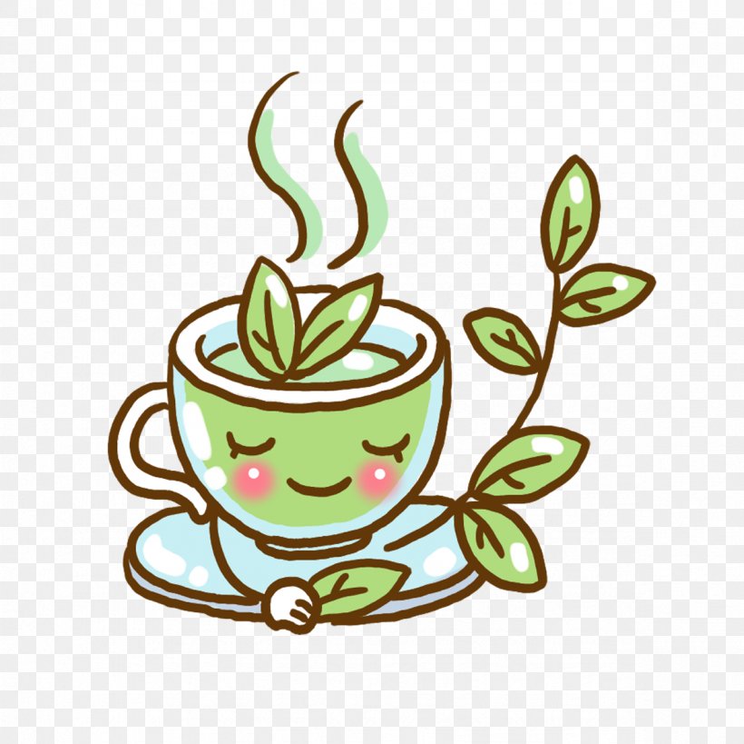 Green Tea Coffee Cartoon Illustration, PNG, 1181x1181px, Tea, Artwork,  Camellia Sinensis, Cartoon, Coffee Download Free