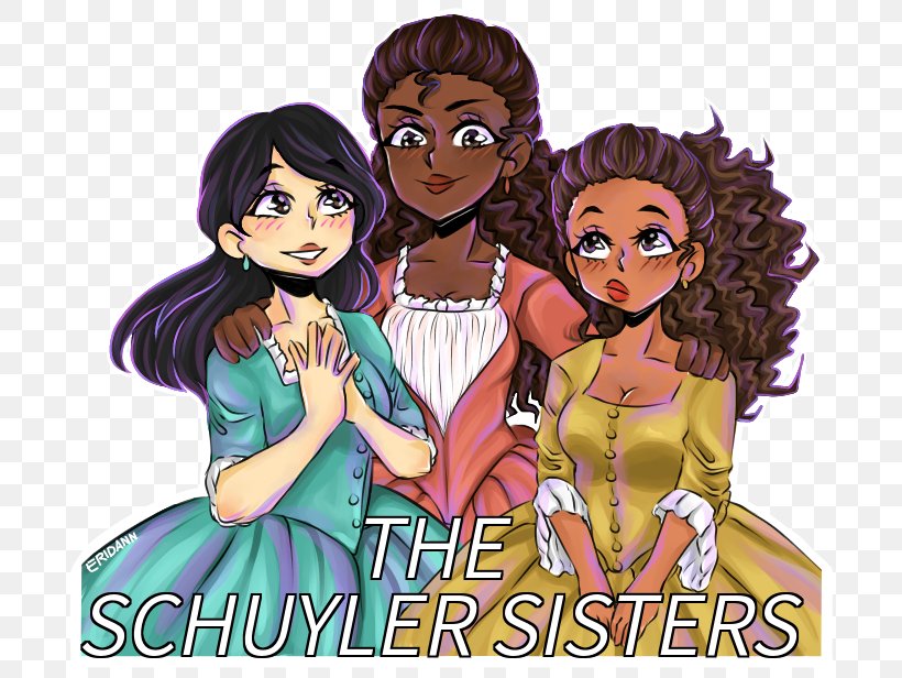 Hamilton The Schuyler Sisters Cartoon Fan Art, PNG, 709x616px, Watercolor,  Cartoon, Flower, Frame, Heart Download Free