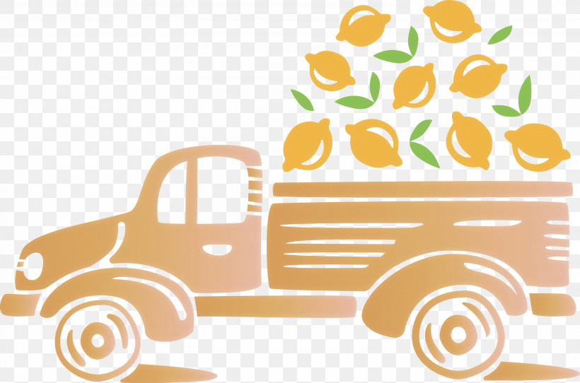 Lemon Truck Autumn Fruit, PNG, 3000x1984px, Lemon Truck, Autumn, Cartoon, Drawing, Fruit Download Free