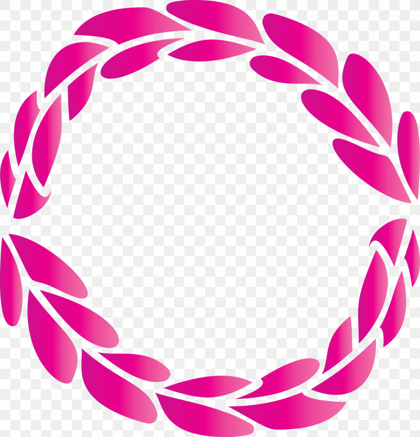 Boho Leaf Frame, PNG, 2883x3000px, Boho Leaf Frame, Circle, Magenta, Pink Download Free