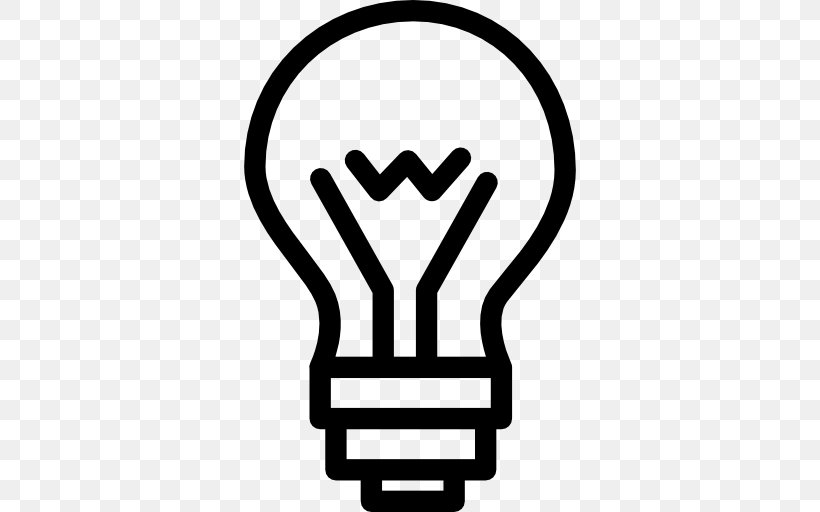 Incandescent Light Bulb LED Lamp, PNG, 512x512px, Light, Area, Black And White, Electricity, Hand Download Free