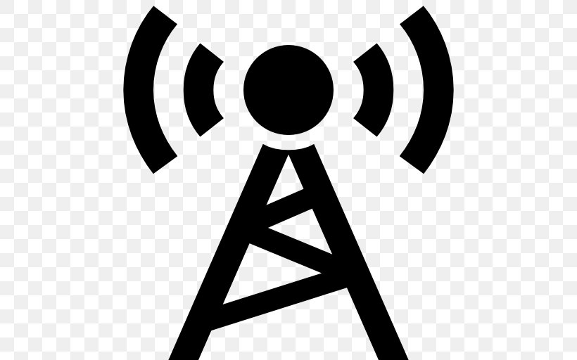 Internet Radio Telecommunications Tower, PNG, 512x512px, Internet Radio, Black, Black And White, Brand, Drawing Download Free