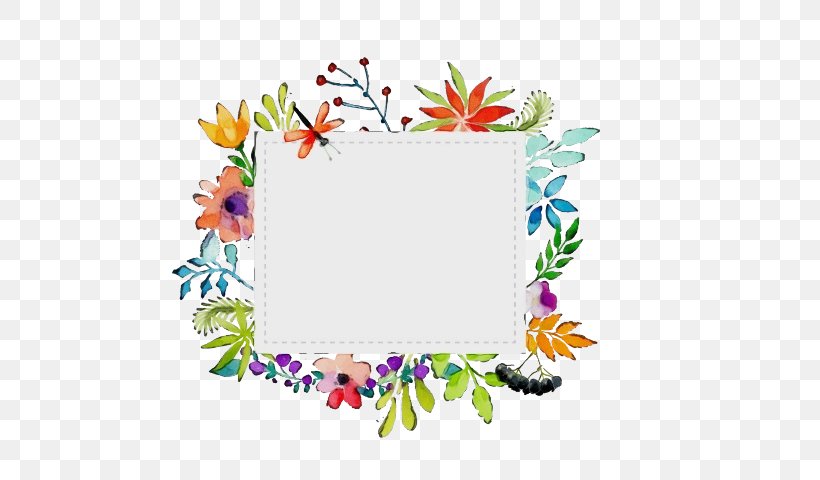 Watercolor Flowers Frame, PNG, 575x480px, Watercolor, Drawing, Floral Design, Flower, Interior Design Download Free