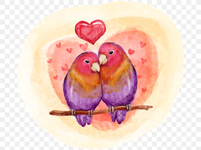 Lovebird Valentines Day, PNG, 681x614px, Lovebird, Art, Beak, Bird, Color Download Free