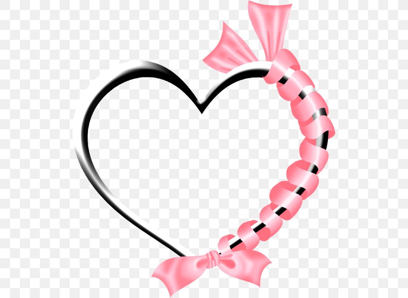 Pink Heart Black And White Clip Art, PNG, 529x600px, Watercolor, Cartoon, Flower, Frame, Heart Download Free