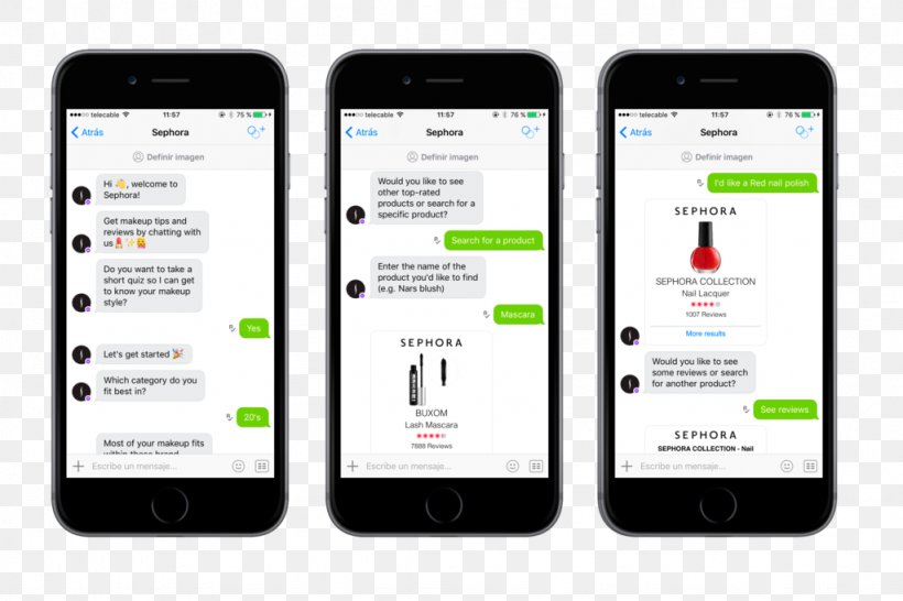 Chatbot Kik Messenger Messaging Apps Sephora, PNG, 1024x683px, Chatbot, Aim, Brand, Communication, Communication Device Download Free